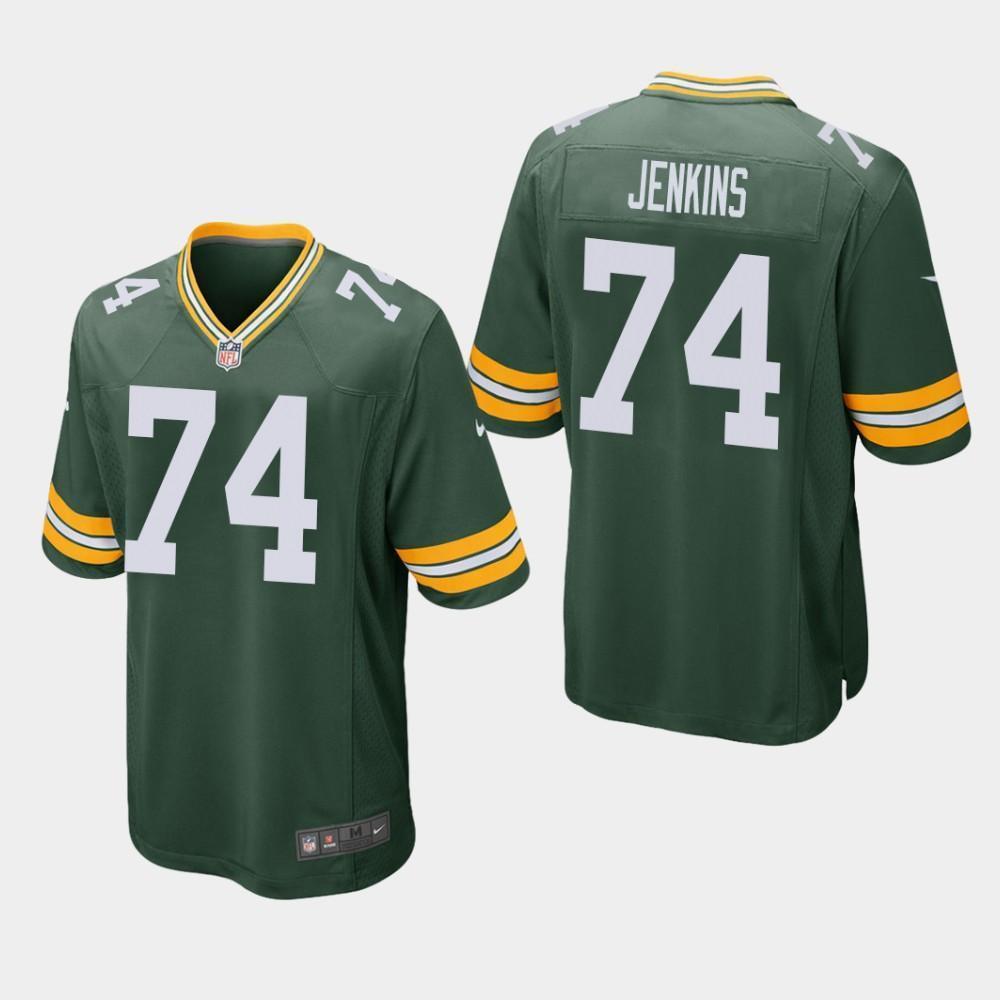 Green Bay Packers #74 Elgton Jenkins 2019 Draft Game Jersey - Green