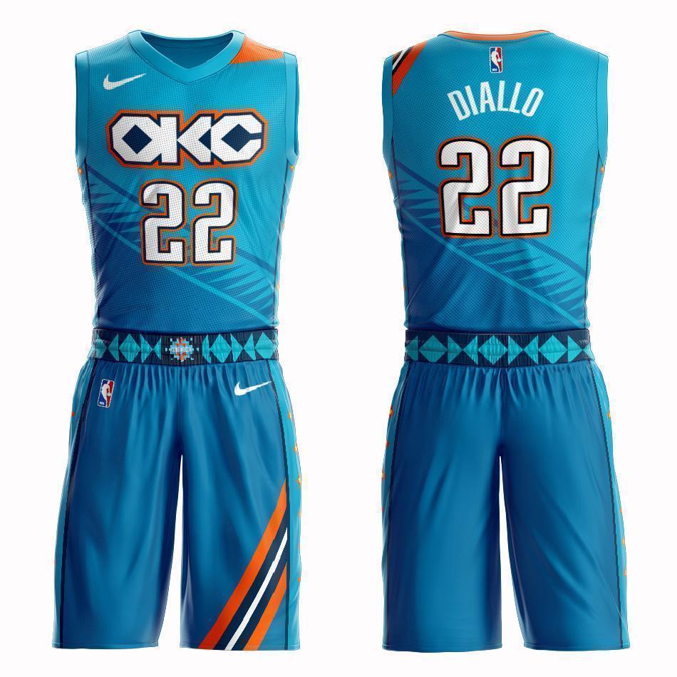Oklahoma City Thunder #22 Hamidou Diallo City 2019 Jersey and Pant Set