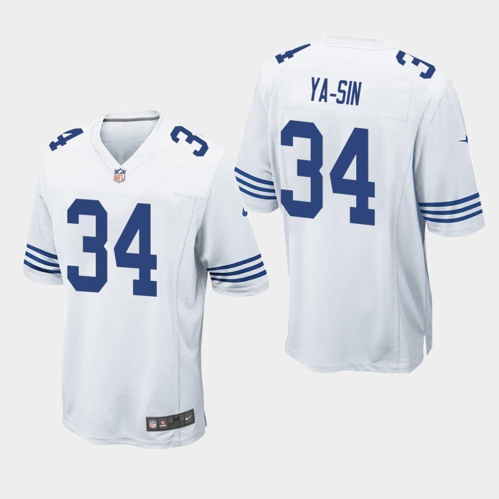 Indianapolis Colts #34 Rock Ya-Sin 2019 Draft Game Jersey - White