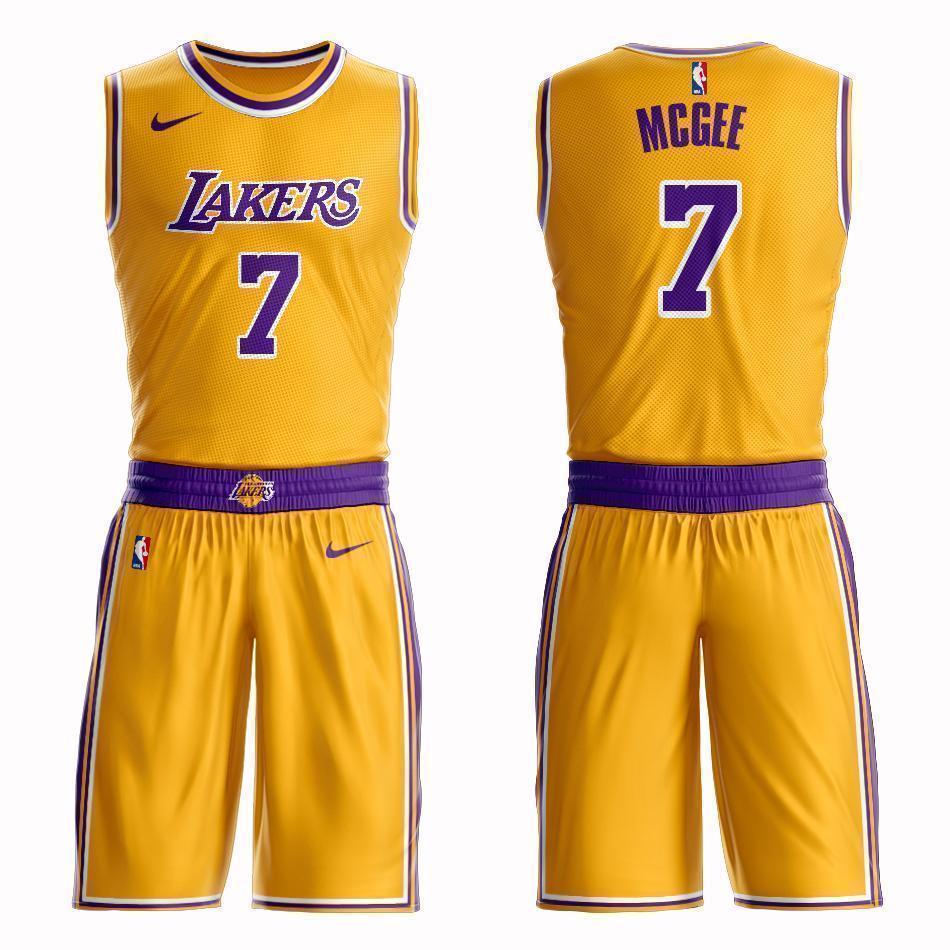 Los Angeles Lakers #7 JaVale McGee Icon Jersey and Pant Set