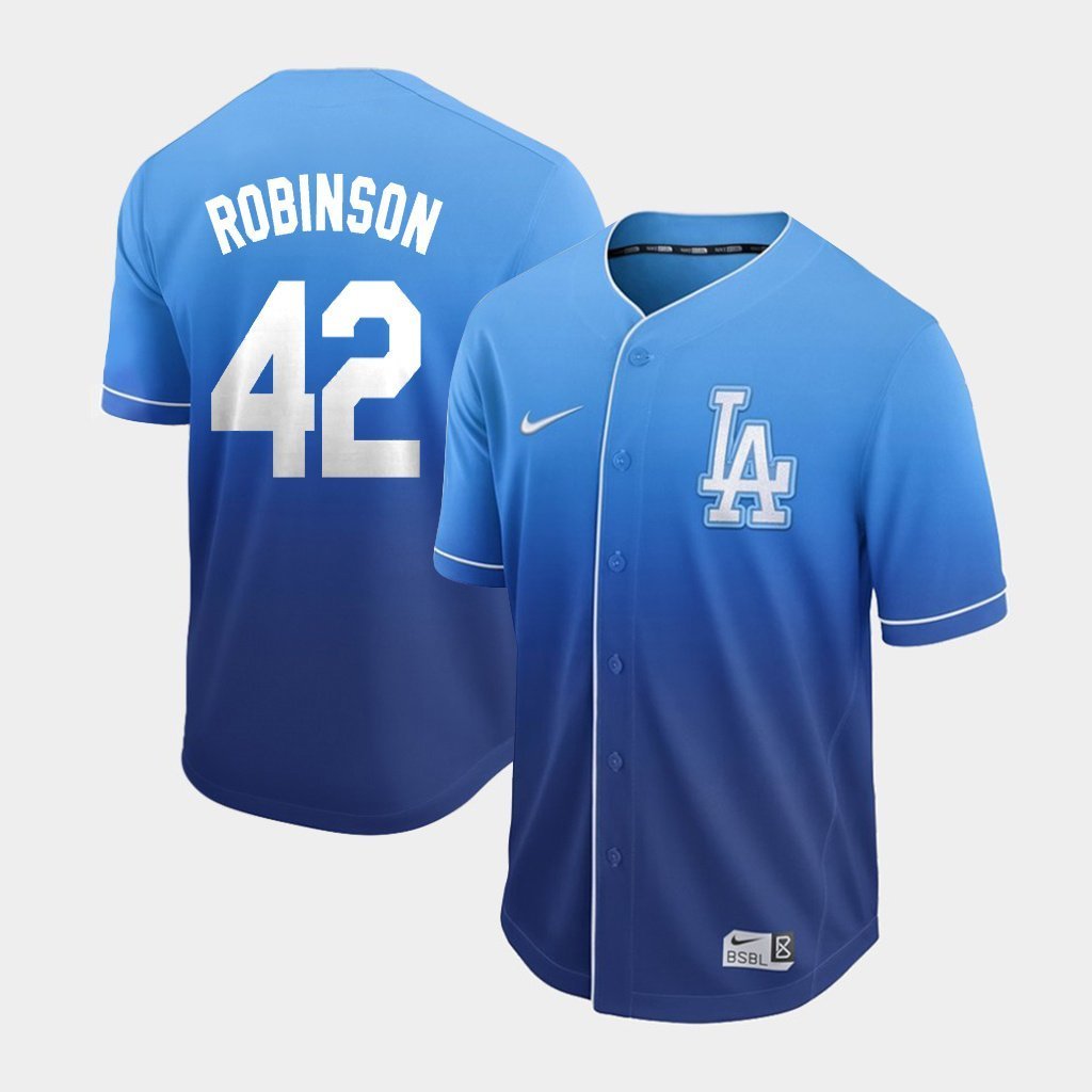 Jackie Robinson Brooklyn Dodgers 2019 New Arrivals Baseball Player Fade Jersey