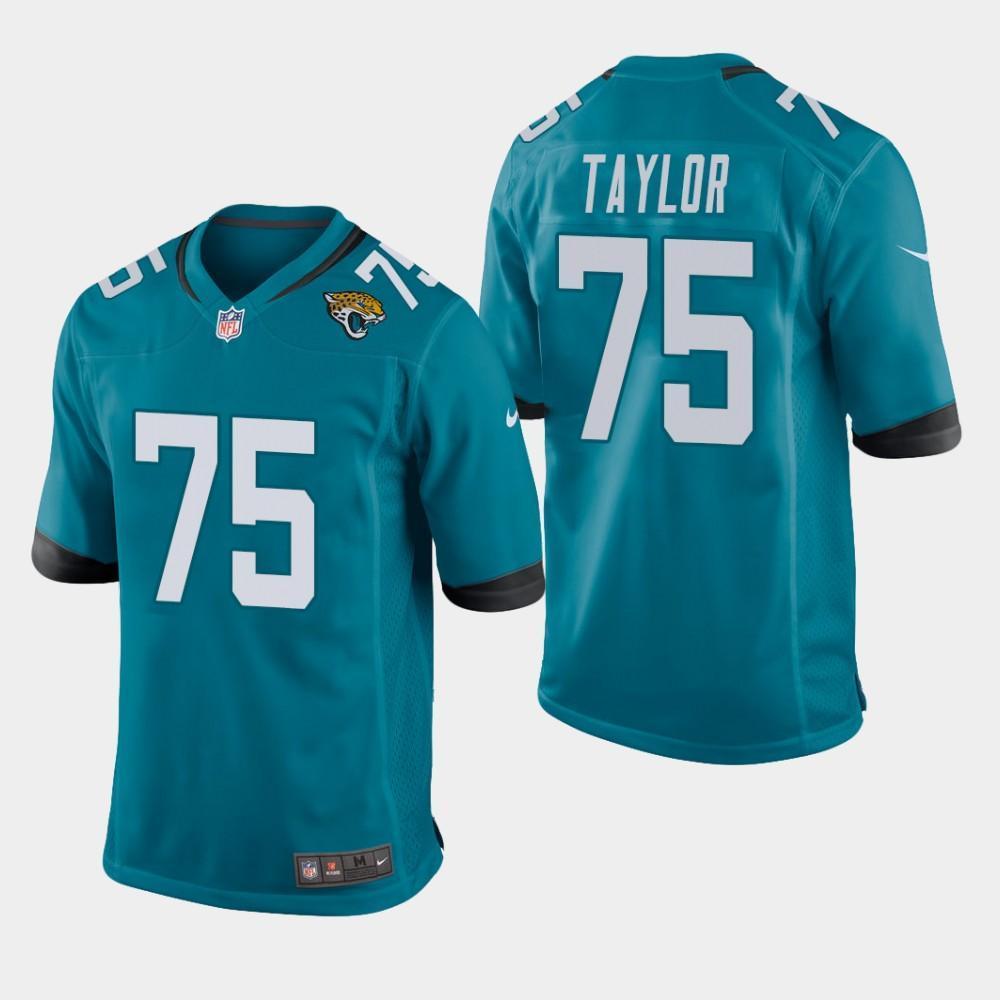 Jacksonville Jaguars #75 Jawaan Taylor 2019 Draft Game Jersey - Teal