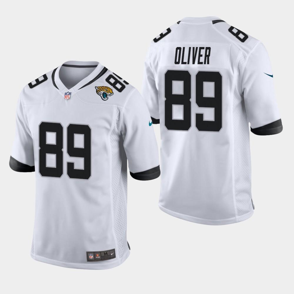 Jacksonville Jaguars #89 Josh Oliver 2019 Draft Game Jersey - White