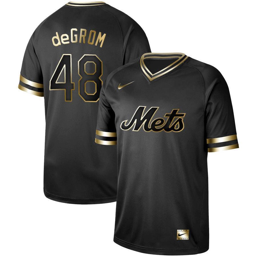 Jacob de Grom NY Mets New Arrival 2019 Baseball Player Black Golden Jersey