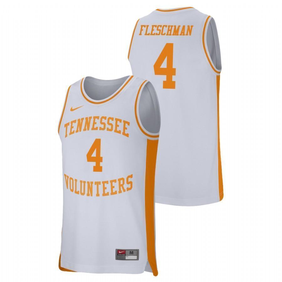 Jacob Fleschman Tennessee Volunteers Basketball Jersey - White