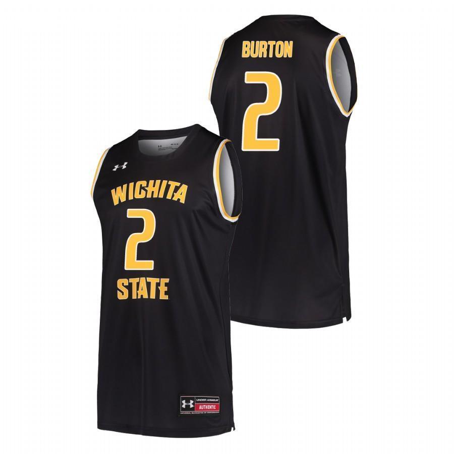 Jamarius Burton Wichita State Shockers Basketball Jersey - Black
