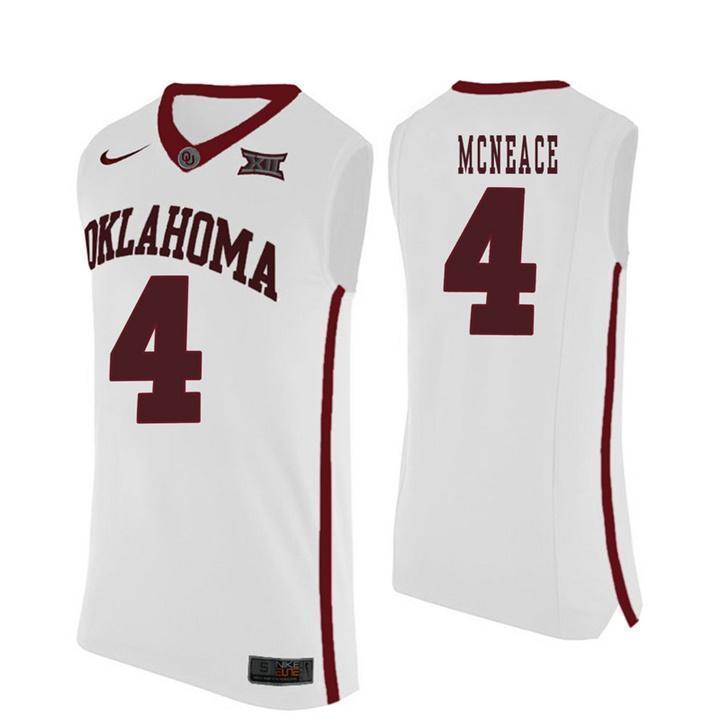 Jamuni McNeace Oklahoma Sooners Basketball Jersey - White