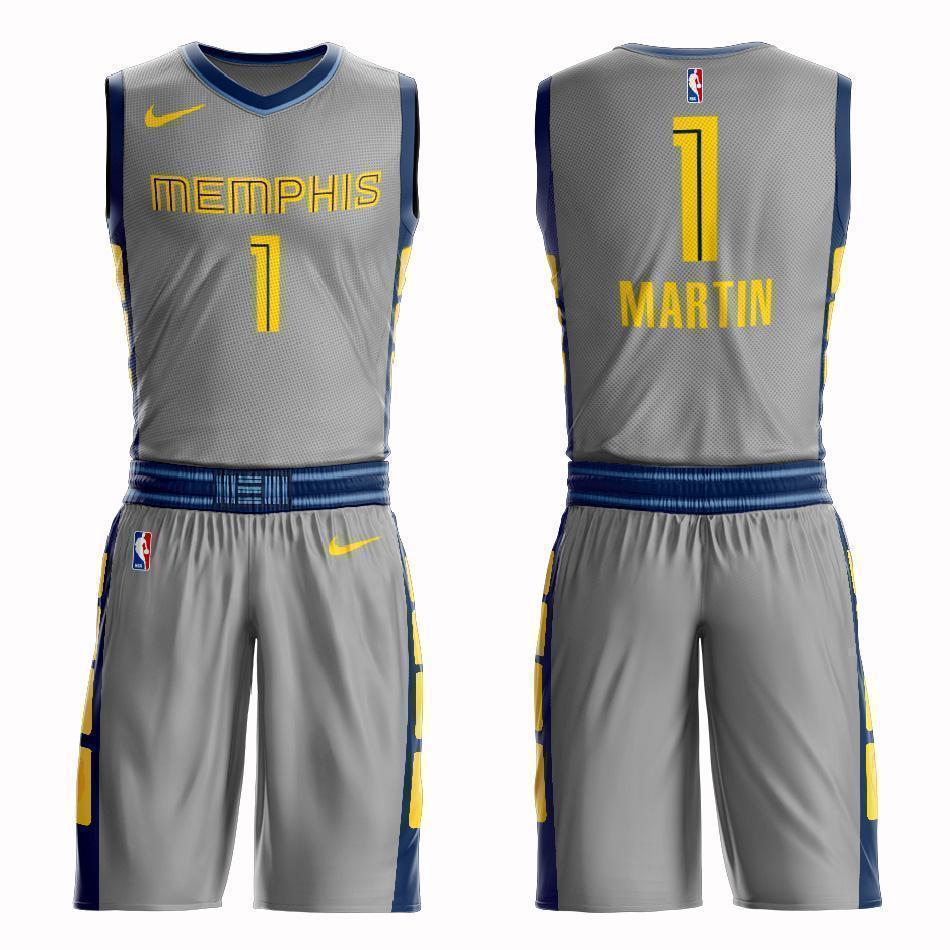 Memphis Grizzlies #1 Jarell Martin City 2019 Jersey and Pant Set