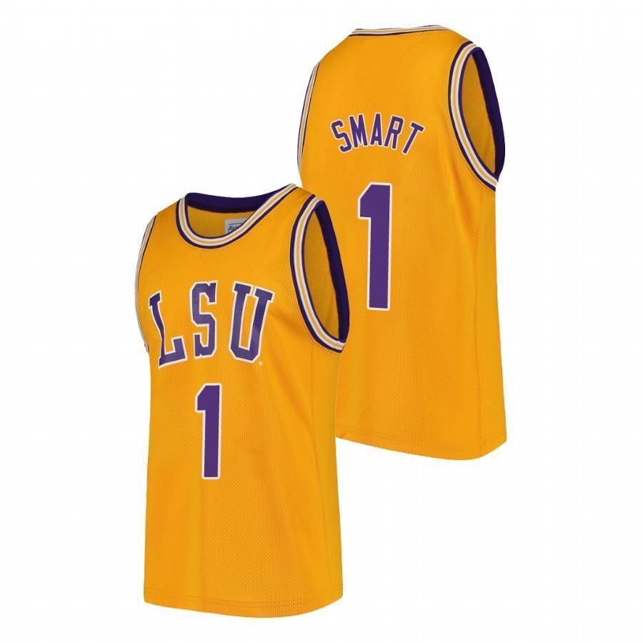 Javonte Smart LSU Tigers Basketball Jersey - Gold