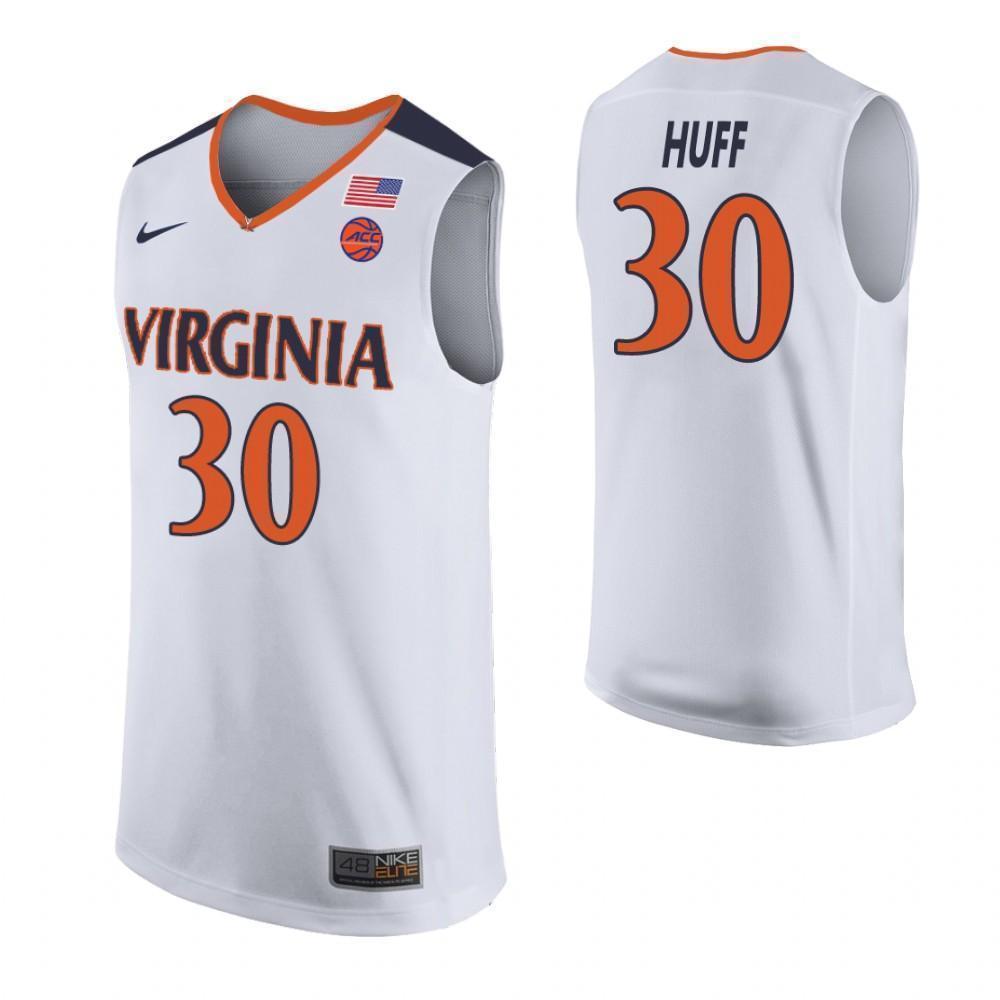 Jay Huff Virginia Cavaliers Basketball Jersey - White