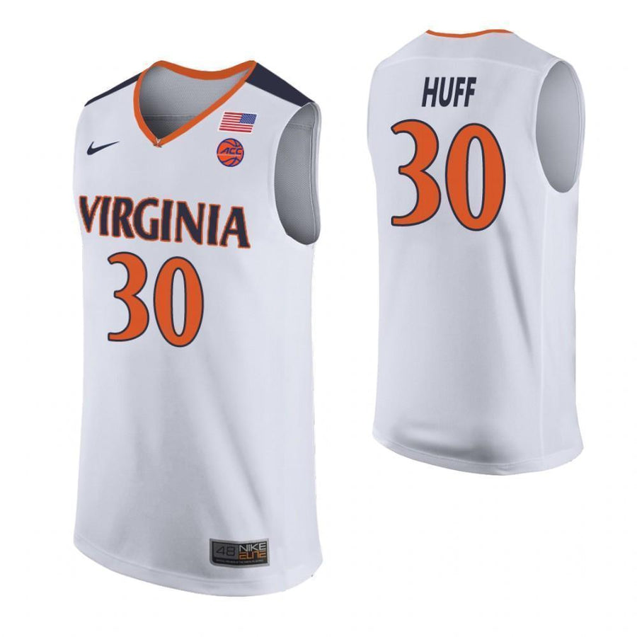 Jay Huff Virginia Cavaliers Basketball Jersey - White