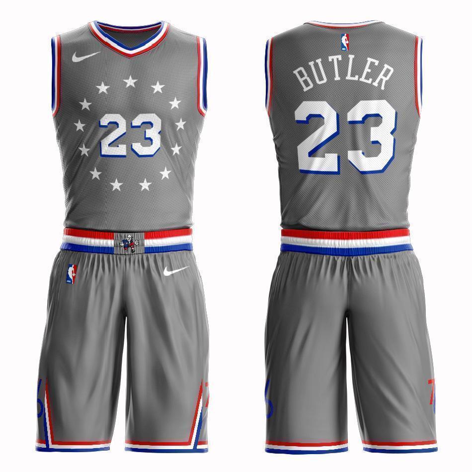 Philadelphia 76ers #23 Jimmy Butler City 2019 Jersey and Pant Set