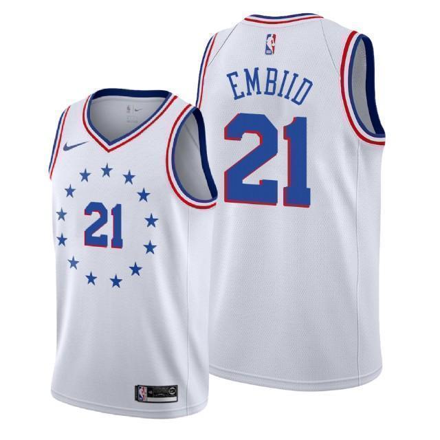 Philadelphia 76ers #21 Joel Embiid 2018/19 Earned Edition Swingman Jersey