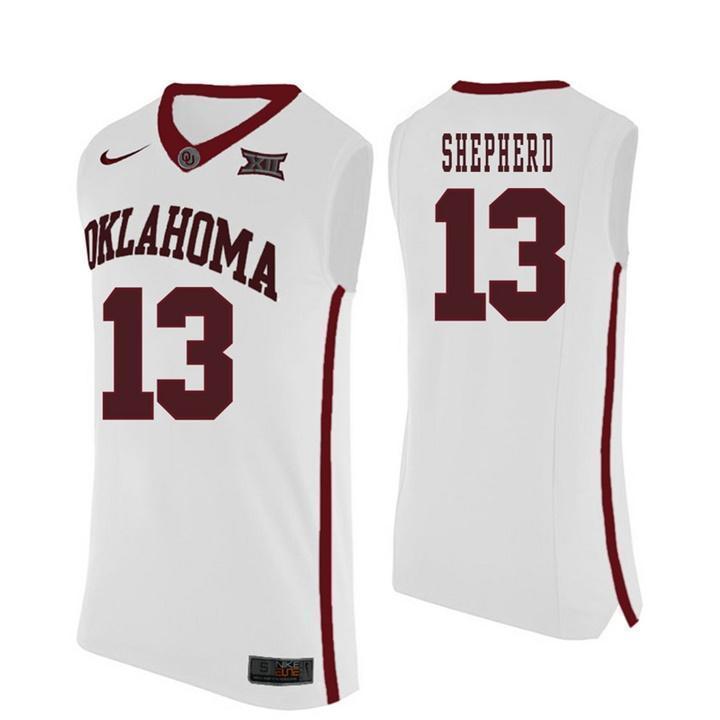 Jordan Shepherd Oklahoma Sooners Basketball Jersey - White