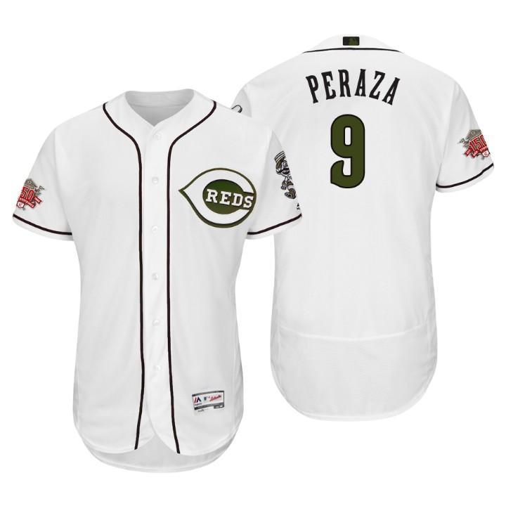 Jose Peraza Cincinnati Reds 150th Anniversary Baseball Jersey - Green