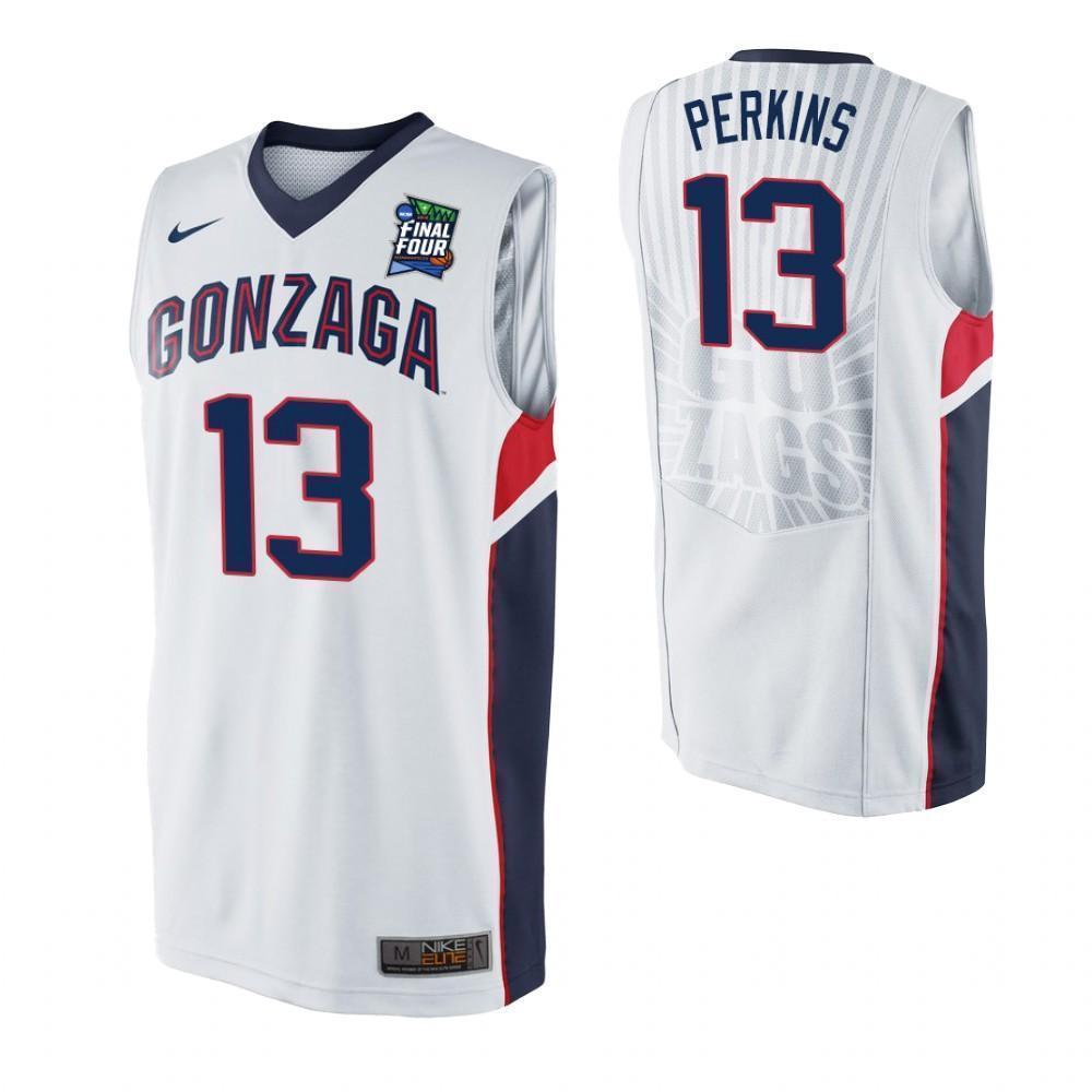Josh Perkins Gonzaga Bulldogs 2019 Final Four Basketball Jersey - White