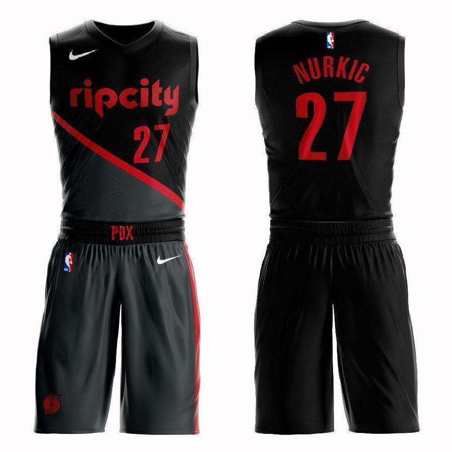 Portland Trail Blazers #27 Jusuf Nurkic City 2019 Jersey and Pant Set