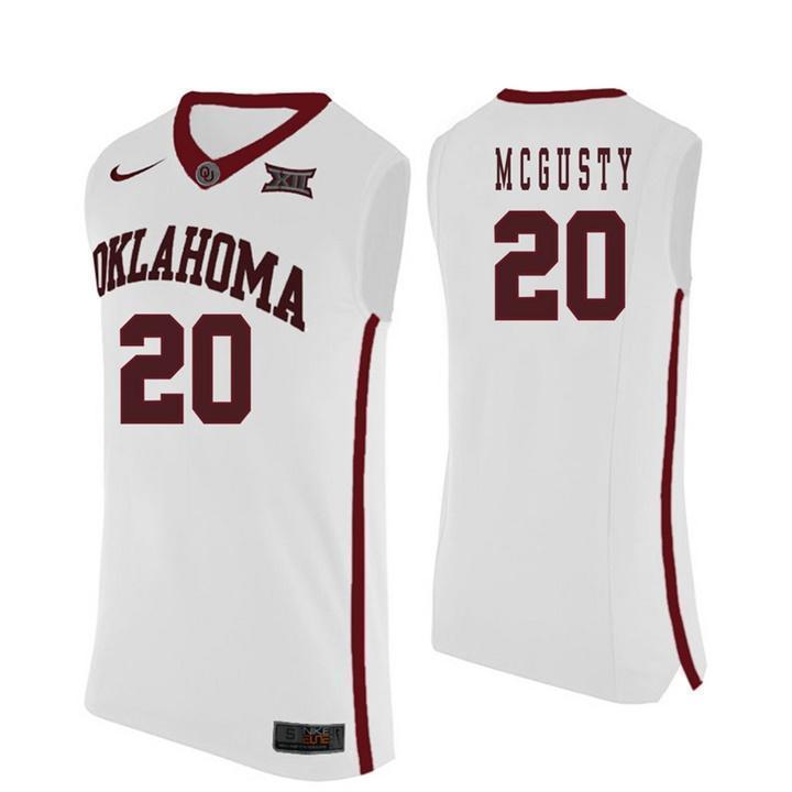Kameron McGusty Oklahoma Sooners Basketball Jersey - White