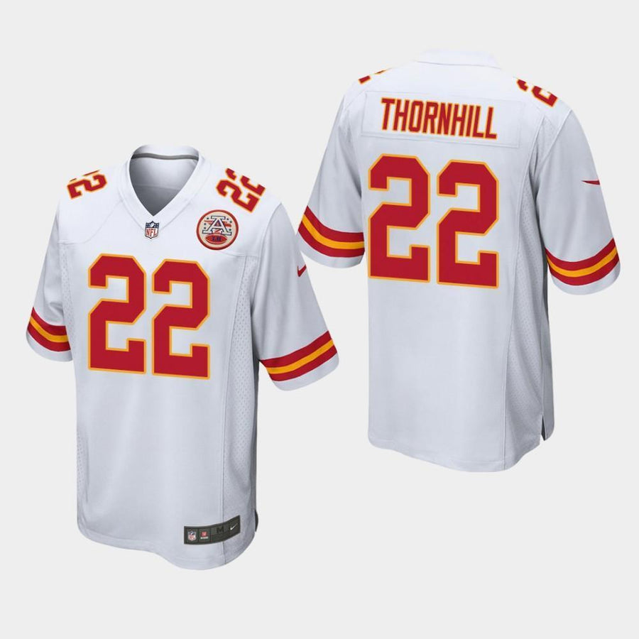 Kansas City Chiefs #22 Juan Thornhill 2019 Draft Game Jersey - White