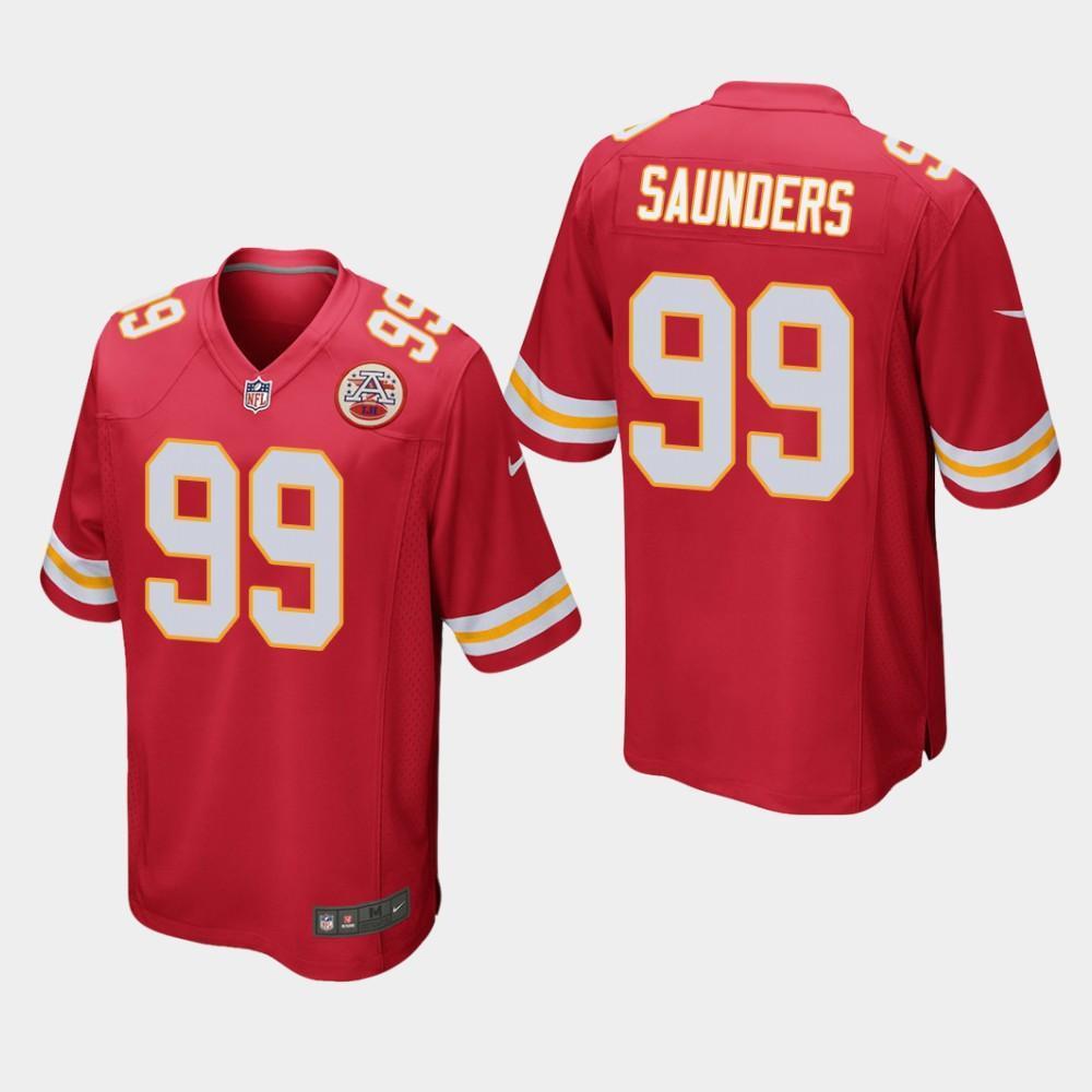 Kansas City Chiefs #99 Khalen Saunders 2019 Draft Game Jersey - Red