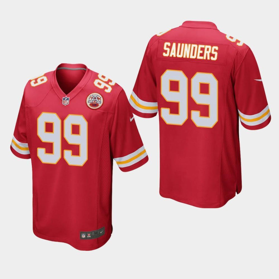 Kansas City Chiefs #99 Khalen Saunders 2019 Draft Game Jersey - Red
