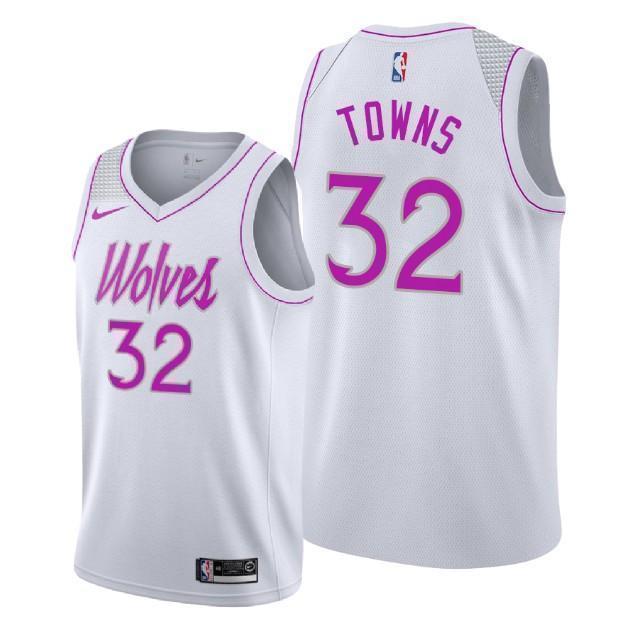 Minnesota Timberwolves #32 Karl-Anthony Towns 2018/19 Earned Edition Swingman Jersey