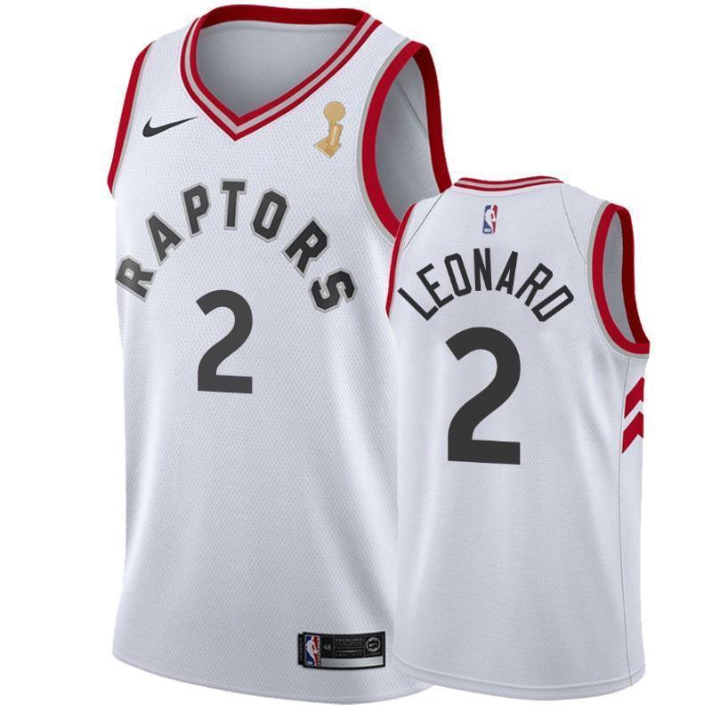 Kawhi Leonard Toronto Raptors Association 2019 Champion Swingman Jersey - White
