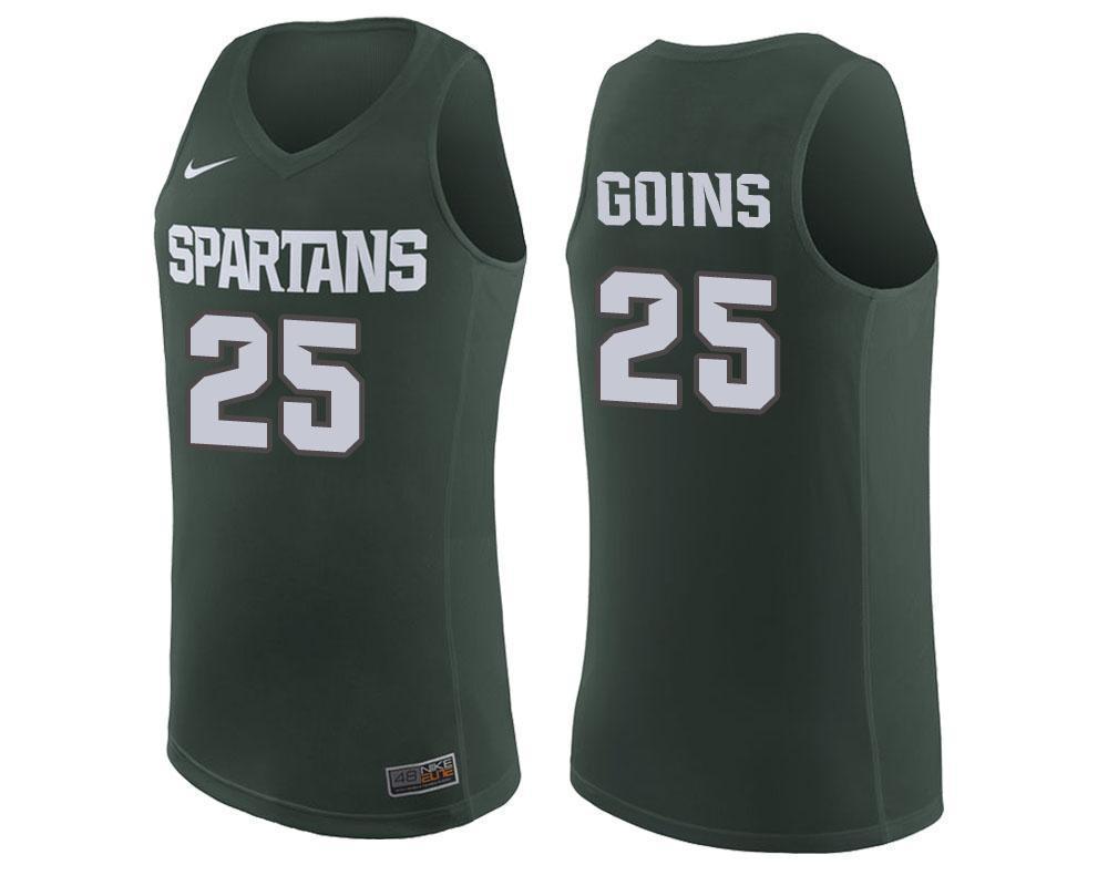 Kenny Goins Michigan State Spartans Basketball Jersey - Green