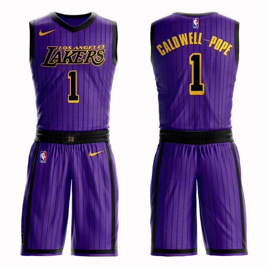 Los Angeles Lakers #1 Kentavious Caldwell-Pope City 2019 Jersey and Pant Set