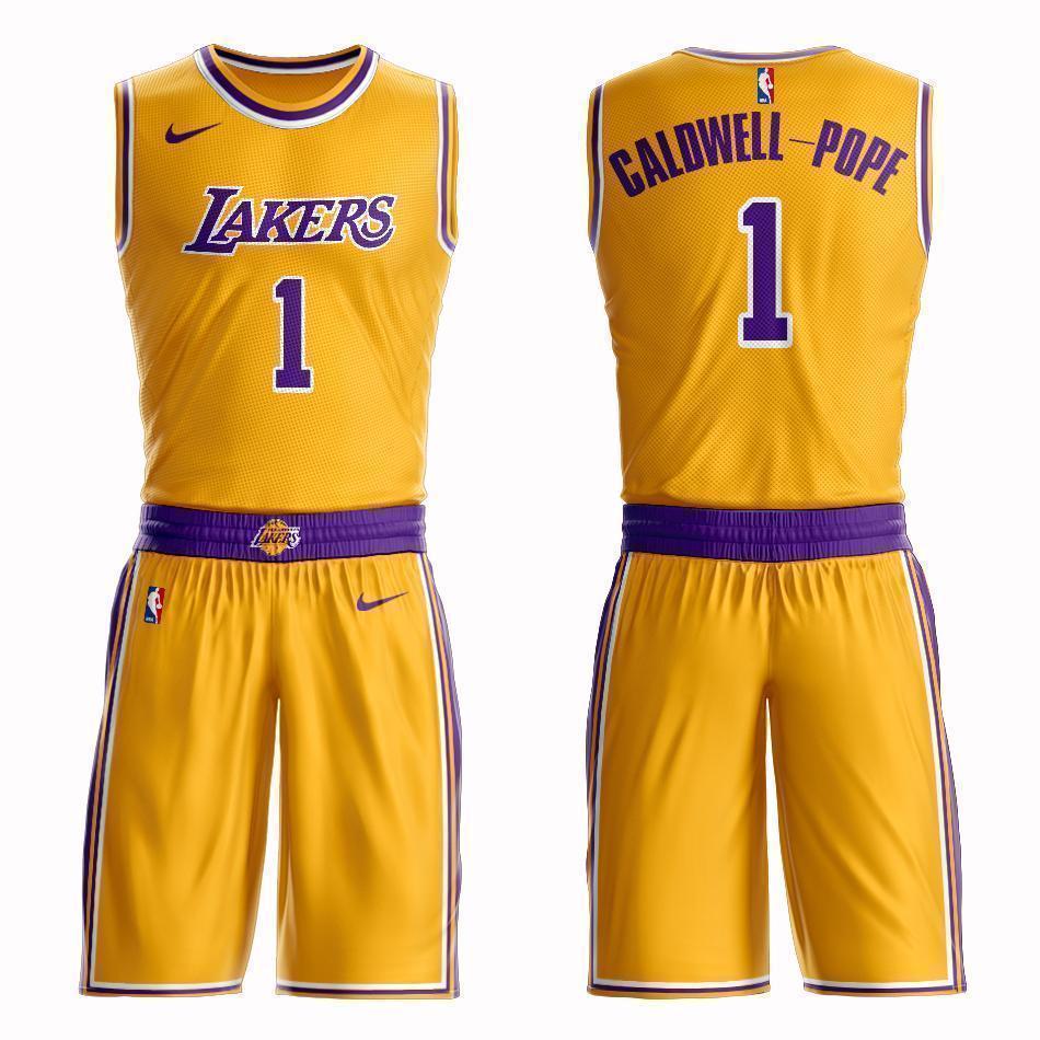 Los Angeles Lakers #1 Kentavious Caldwell-Pope Icon Jersey and Pant Set