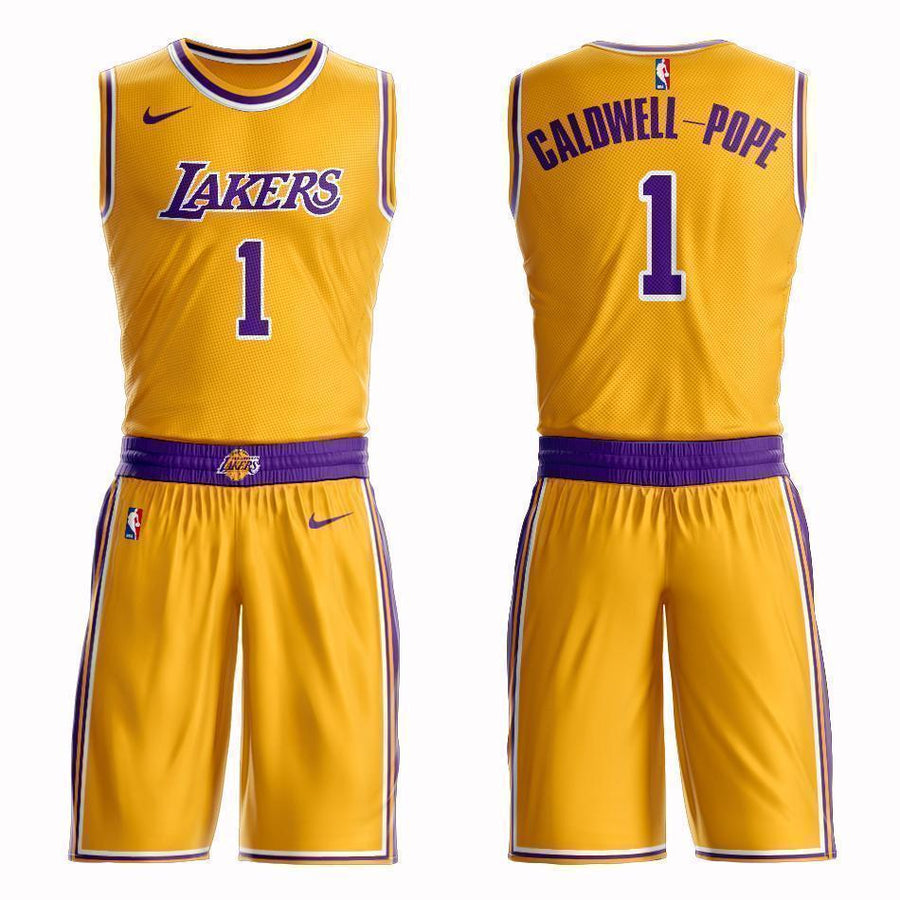 Los Angeles Lakers #1 Kentavious Caldwell-Pope Icon Jersey and Pant Set