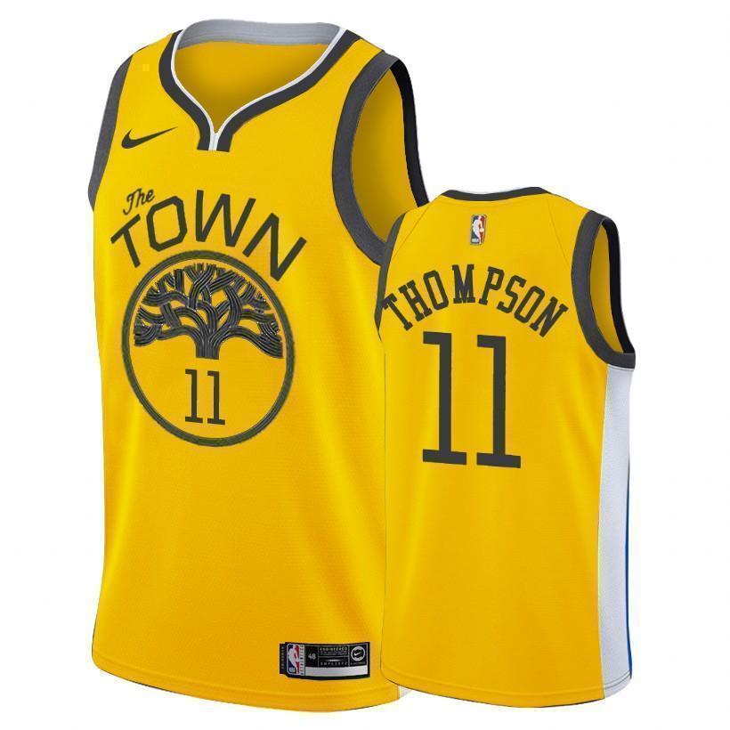 Golden State Warriors #11 Klay Thompson 2018/19 Earned Edition Swingman Jersey