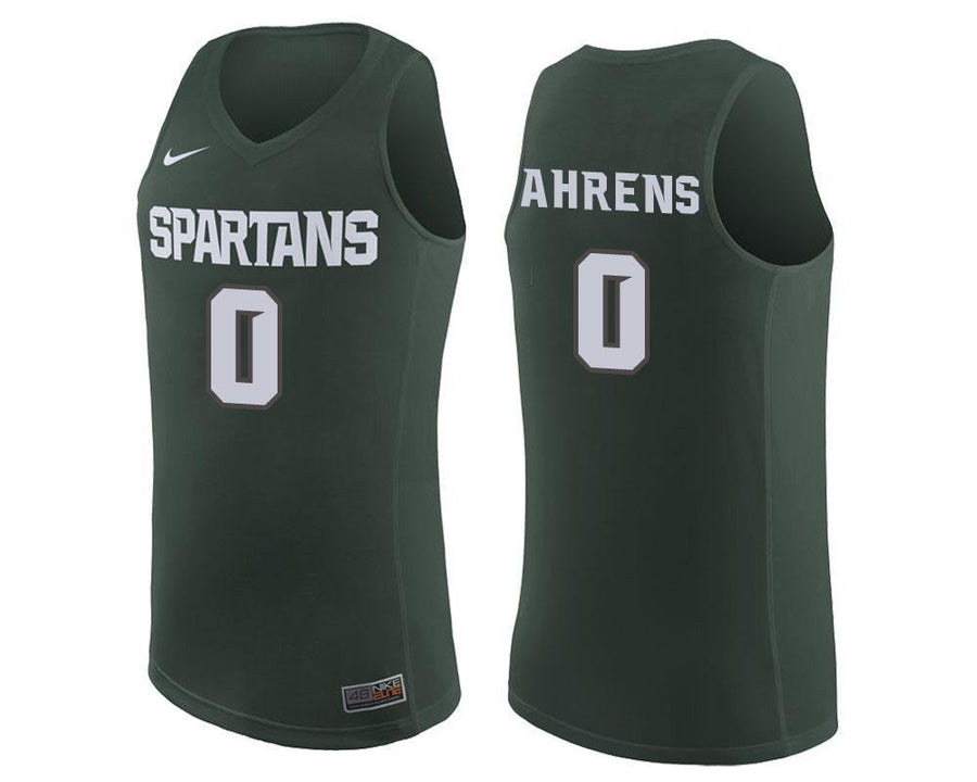 Kyle Ahrens Michigan State Spartans Basketball Jersey - Green