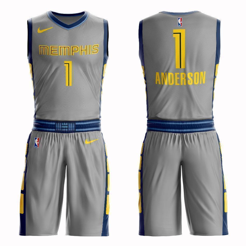 Memphis Grizzlies #1 Kyle Anderson City 2019 Jersey and Pant Set