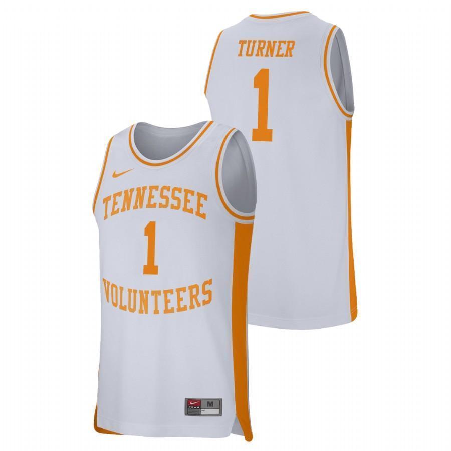 Lamonte Turner Tennessee Volunteers Basketball Jersey - White