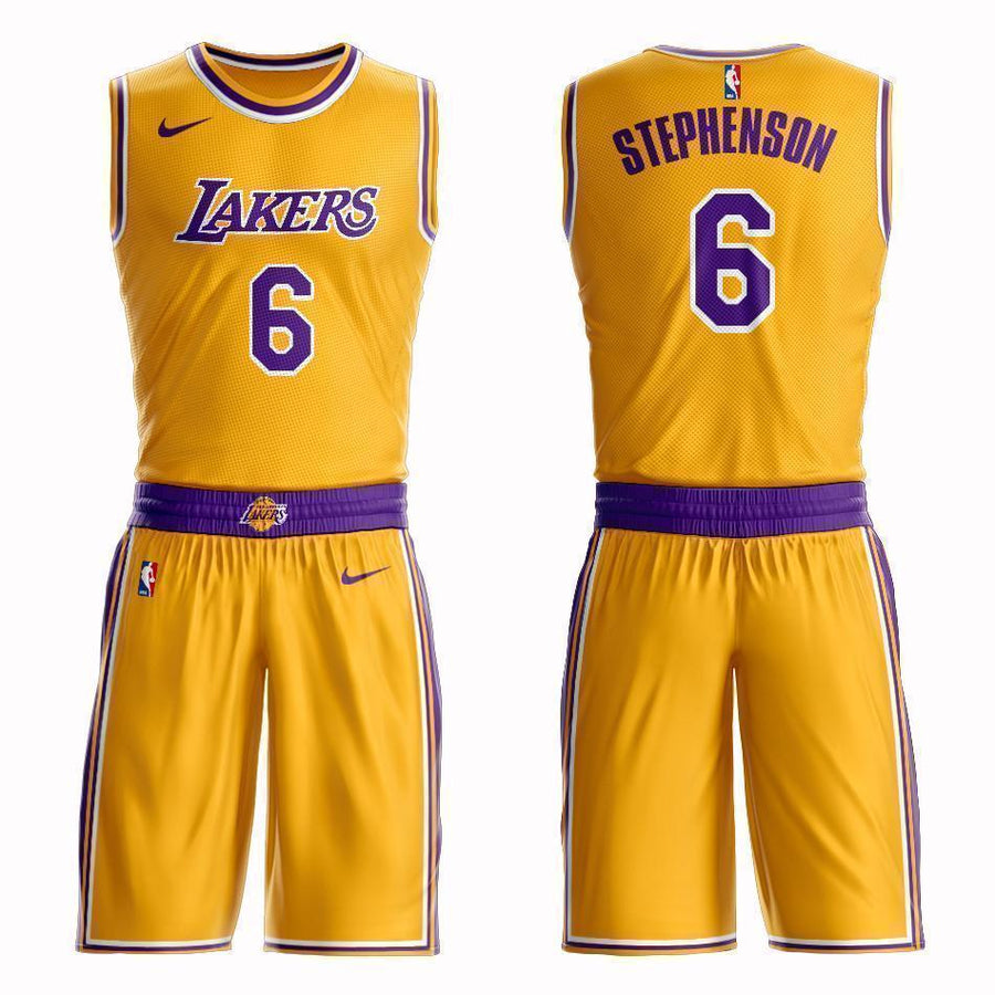 Los Angeles Lakers #6 Lance Stephenson Icon Jersey and Pant Set