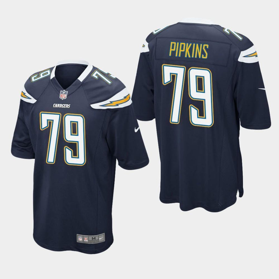 Los Angeles Chargers #79 Trey Pipkins 2019 Draft Game Jersey - Navy