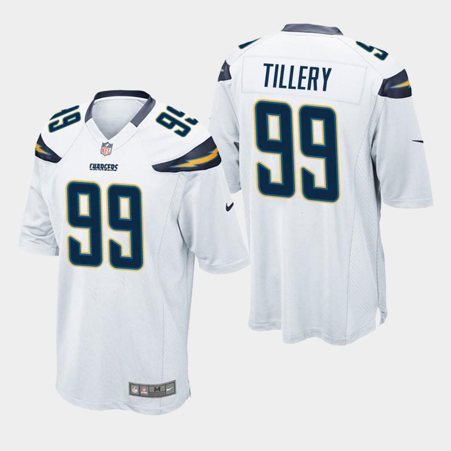 Los Angeles Chargers #99 Jerry Tillery 2019 Draft Game Jersey - White