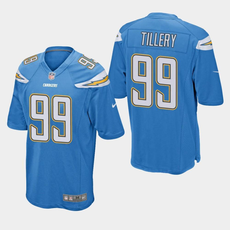 Los Angeles Chargers #99 Jerry Tillery 2019 Draft Game Jersey - Blue