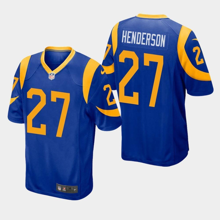 Los Angeles Rams #27 Darrell Henderson 2019 Draft Game Jersey - Royal