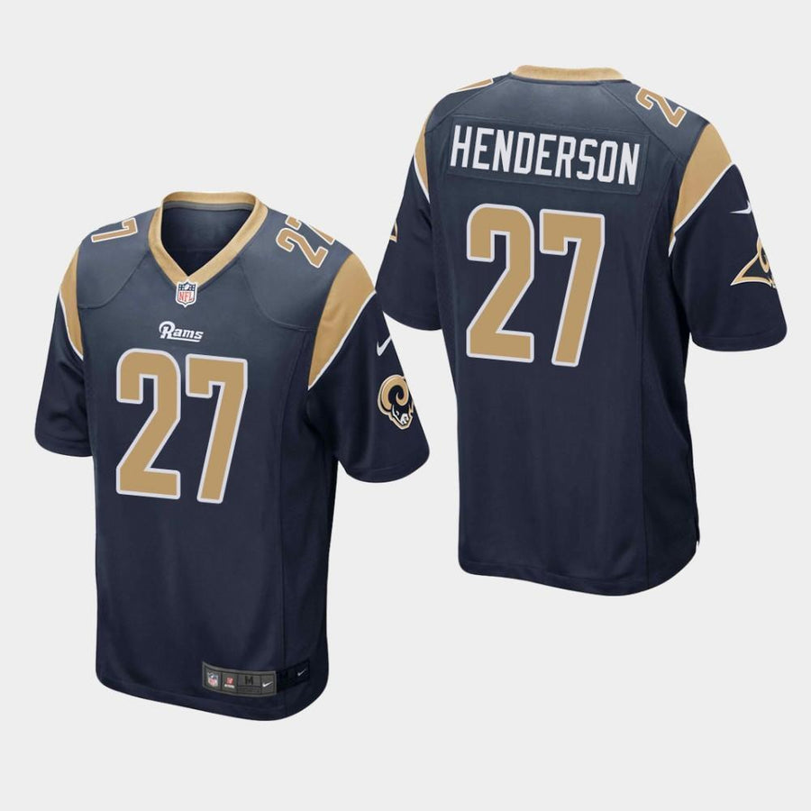 Los Angeles Rams #27 Darrell Henderson 2019 Draft Game Jersey - Navy