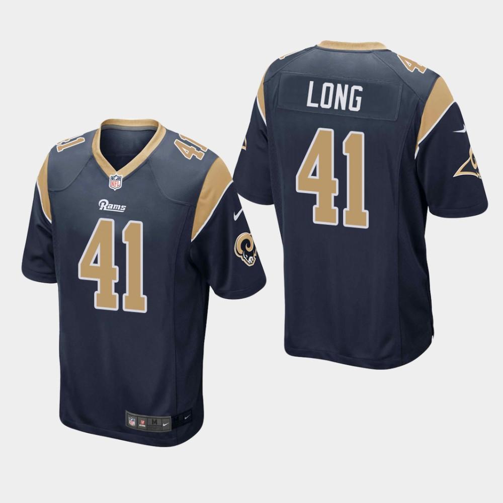 Los Angeles Rams #41 David Long 2019 Draft Game Jersey - Navy