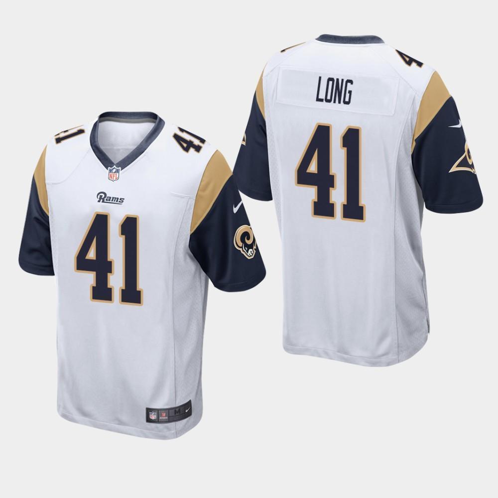 Los Angeles Rams #41 David Long 2019 Draft Game Jersey - White