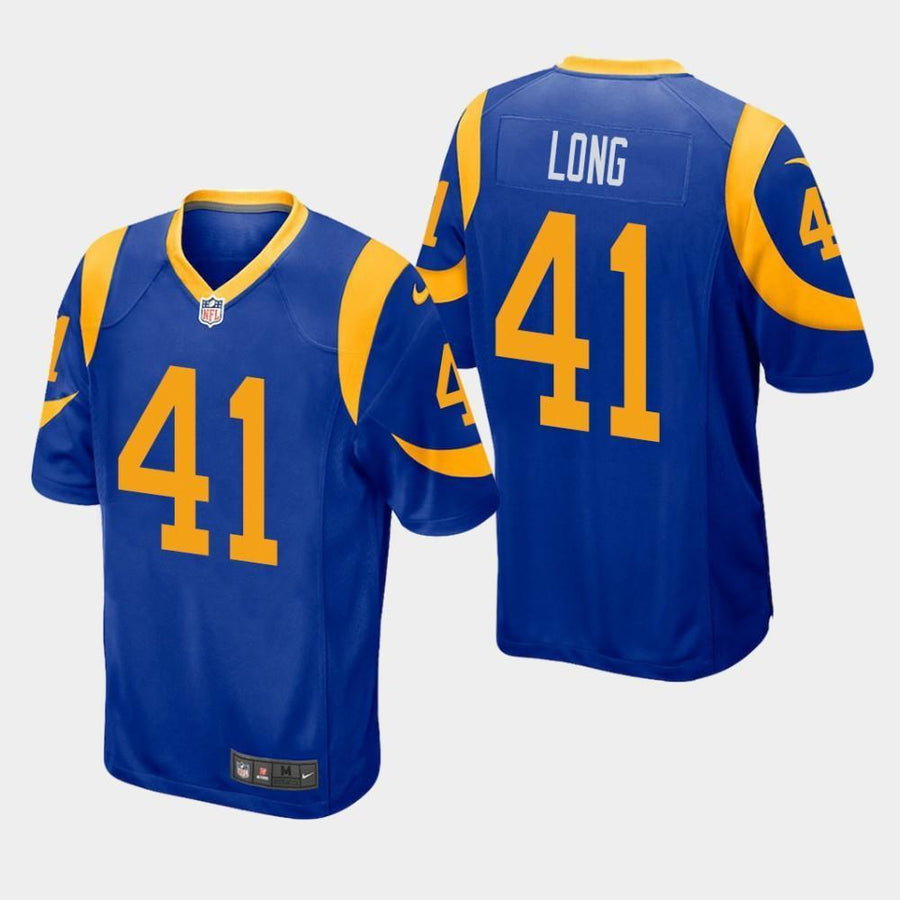 Los Angeles Rams #41 David Long 2019 Draft Game Jersey - Royal