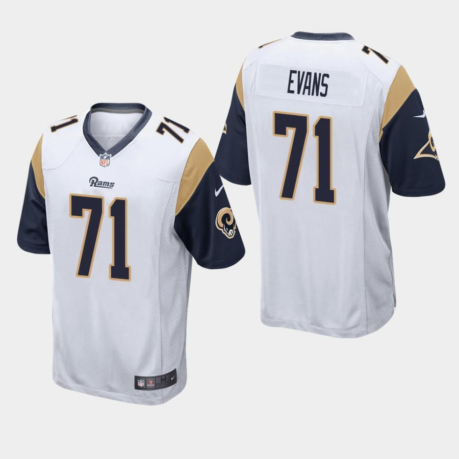 Los Angeles Rams #71 Bobby Evans 2019 Draft Game Jersey - White
