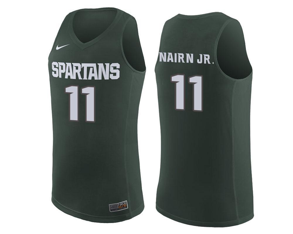 Lourawls Nairn Jr. Michigan State Spartans Basketball Jersey - Green