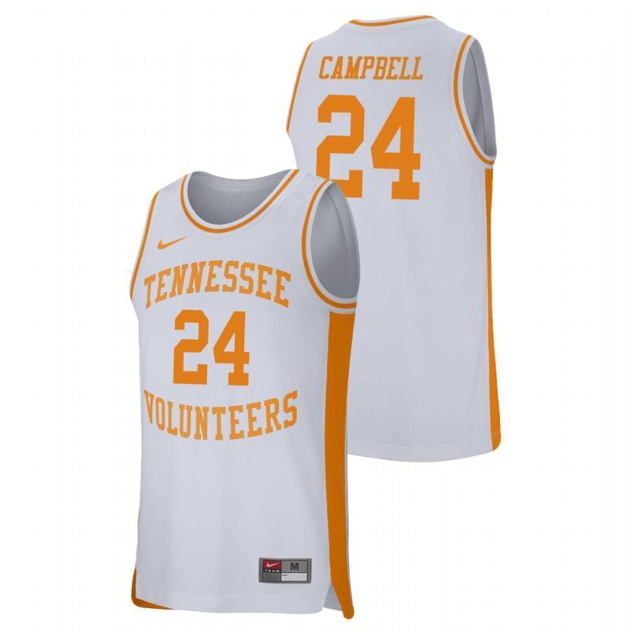 Lucas Campbell Tennessee Volunteers Basketball Jersey - White