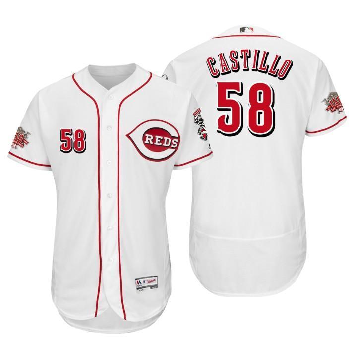 Luis Castillo Cincinnati Reds 150th Anniversary Baseball Jersey - White