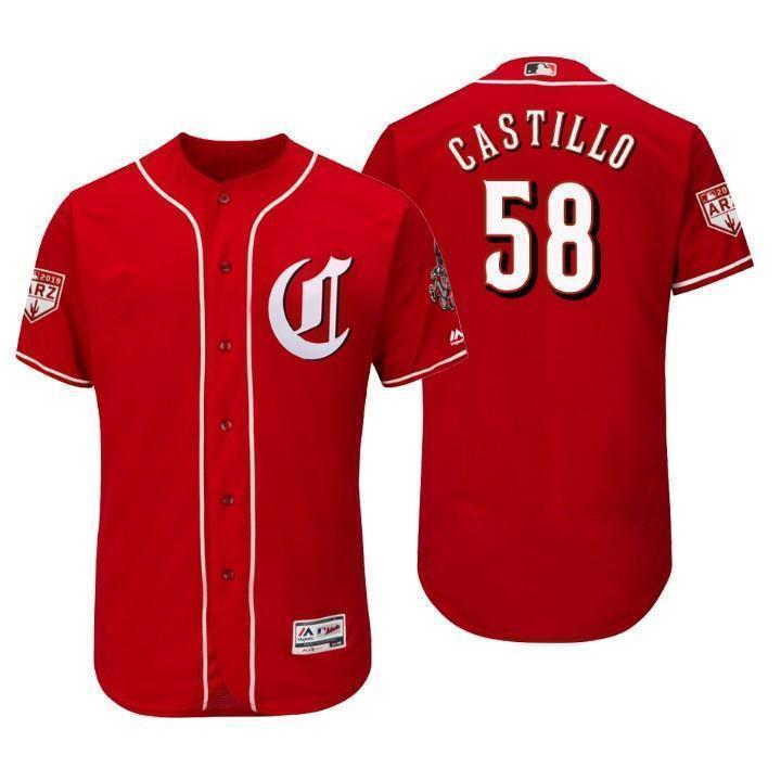 Luis Castillo Cincinnati Reds 2019 Spring Training Baseball Player Jersey