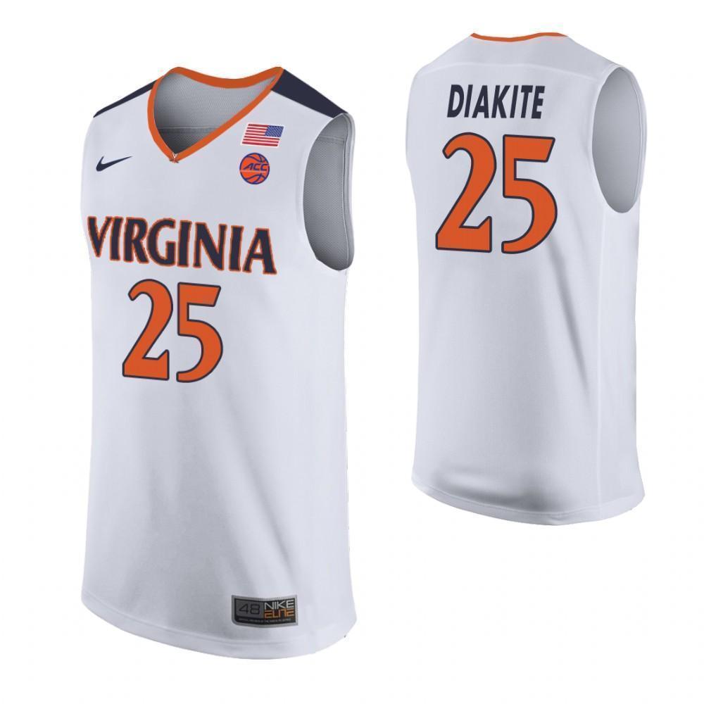 Mamadi Diakite Virginia Cavaliers Basketball Jersey - White